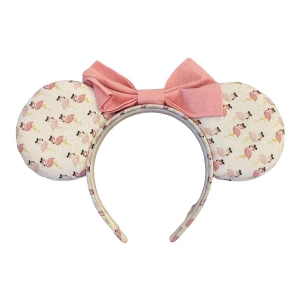 Custom Disney Mouse Ears | Hand Made Headband | Adult Park Pink Flamingos Bow